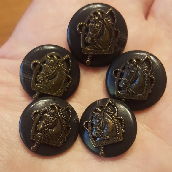Lauren buttons, bronze, black. 5 - Picture 2 of 5